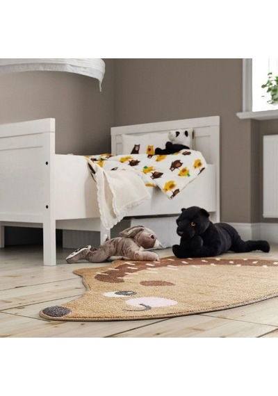 Ikea Brummıg Çocuk Oyun Halısı 94 X 150 Cm Kahverengi - Bej - Pembe Çok Renkli