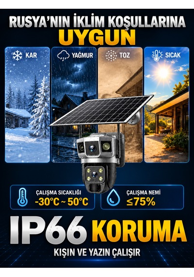 4g Sım Kartlı 6mp Solar Güvenlik Kamerası Çift Lens Ptz 360 Uzaktan İzleme Hareket Algılama Gece Görüşü Ip66 Dış Mekan Kamera