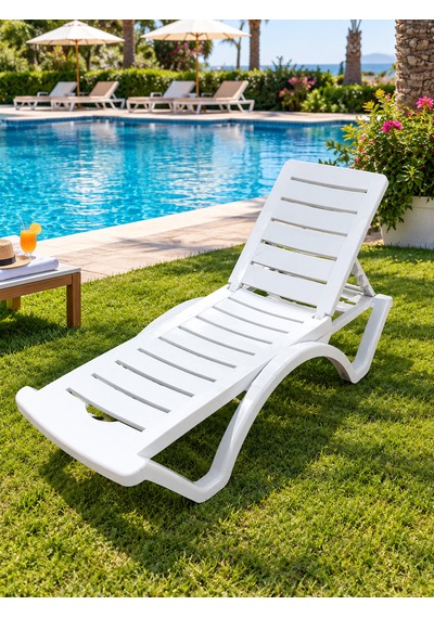 Holiday Capizzi Hz-140 3 Adet Beyaz Plastik Şezlong