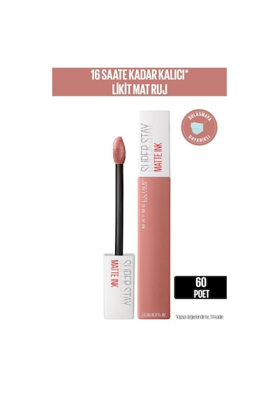 Maybelline New York Super Stay Matte Ink Likit Ruj 60 Poet