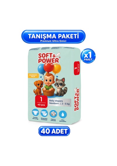 Bebek Bezi No:1 Yeni Doğan 2-5 Kg 40'lı 1 Numara