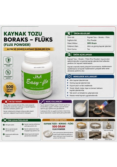 Döküm Kaynak Kaynak Tozu Boraks Profesyonel Malzeme Metalik