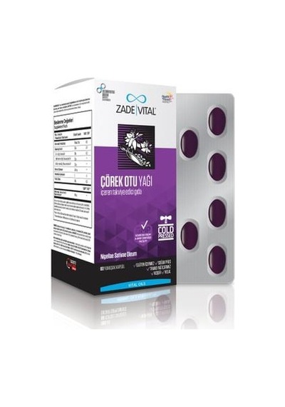 Zade Vital Çörek Otu Yağı Blister 60 Kapsül