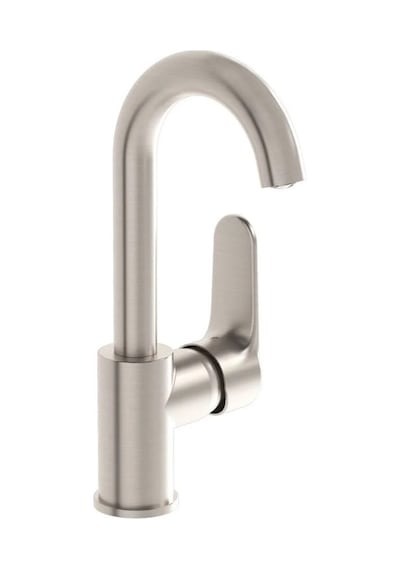 VitrA Root Round Döner Borulu Lavabo Bataryası Fırçalı Nikel A4275434