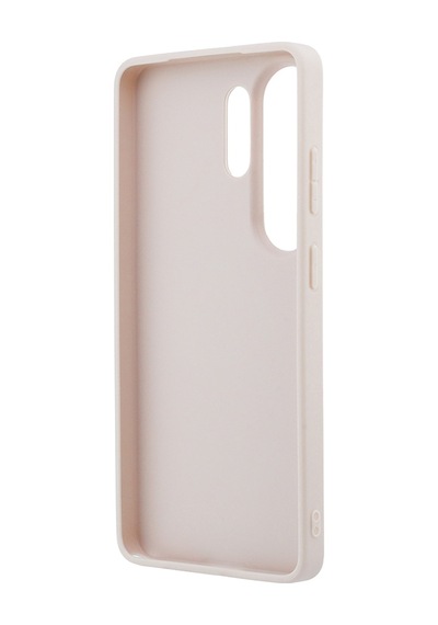 Galaxy S26 Ultra Uyumlu Kılıf Guess Lisanslı Pu Deri Büyük Metal Logo Dizaynlı Kapak Pembe