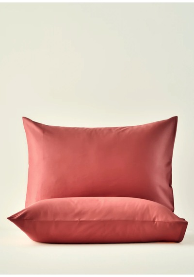 Bella Maison %100 Pamuk Saten Supreme 2'li Yastık Kılıfı Bordo 50x70 Cm Bordo