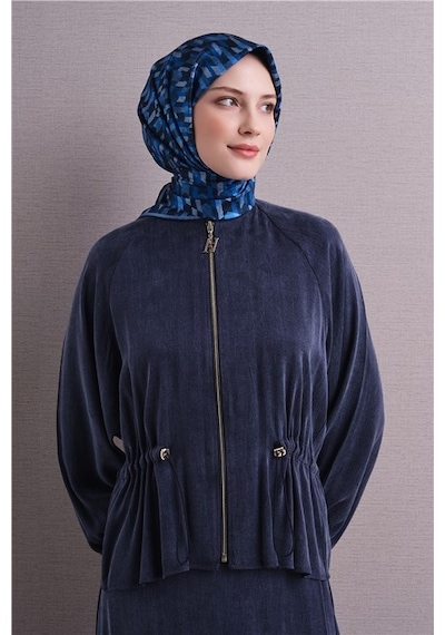 Armine Saf İpek Sura Eşarp 9623d 85 Koyu Lacivert Siyah
