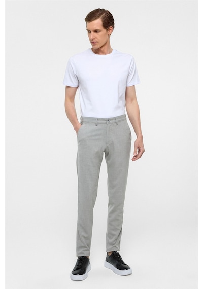 Süvari Gri Slim Fit Desenli Kumaş Pantolon-38293 Gri