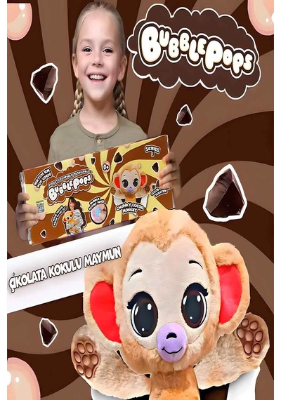 Bubble Pops Chunky Cocoa Monkey: Kokusuyla Büyüleyen Şişme Peluş Maymun