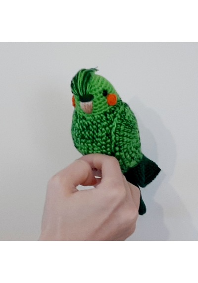 Amigurumi Örgü Oyuncak Yeşil Sultan Papağan Muhabbet Kuşu Açık Yeşil