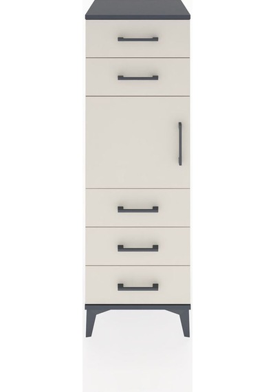Hyperion Dolap Tek Raflı 5 Çekmeceli Tek Kapaklı 44x44x134 Antrasit-aytaşı Antrasit Hyperion Dolap Tek Raflı 5 Çekmeceli Tek Kapaklı 44x44x134 Antrasit-aytaşı Antrasit
