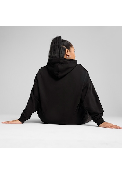 Puma Essentials Small No.1 Logo Kadın Siyah Kapüşonlu Sweatshirt Siyah