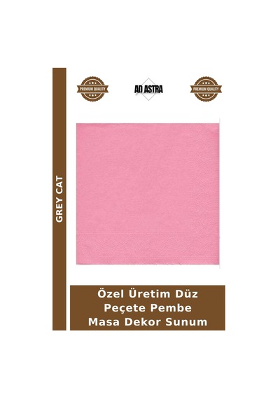 Özel Üretim Düz Peçete Pembe Masa Dekor Sunum