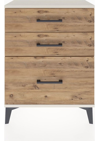 Arges Komodin 3 Çekmeceli 60x30x80 Aytaşı-çam Aytaşı