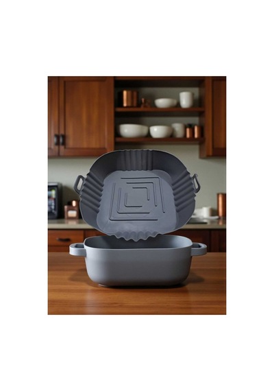 Renkli Isıya Dayanıklı Yıkanılabilir Silikon Fırın Airfryer Kare Model Pişirme Matı 20 Cm - 753147149