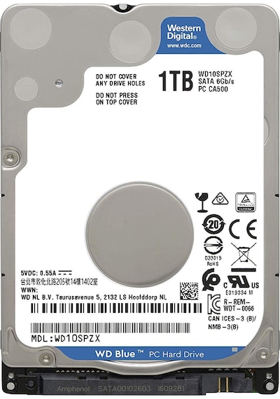 WD WD10SPZX 2.5" 1 TB 5400 RPM 128 MB SATA 3 HDD