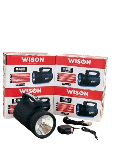 Wison Ws-4450 Su Geçirmez Fener 5000m Menzil Siyah