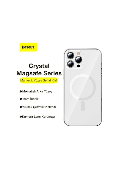 Baseus Crystal Apple Uyumlu iPhone 12 Pro Max Kilif Magsafe 536007556
