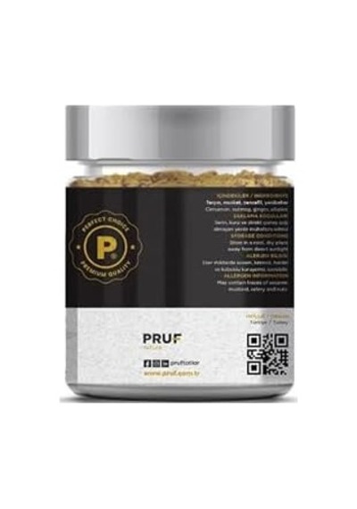 Pruf Elmalı Turta Baharatı, Pie Spice , 145 Gr Cam Kavanoz