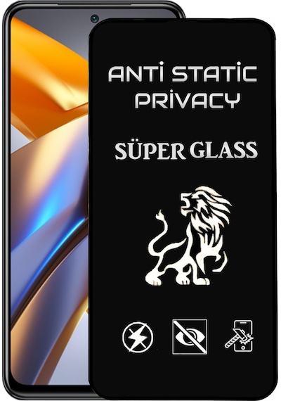 Xiaomi Poco M5s Tam Kaplayan Anti Statik Hayalet Süper Cam Ekran Koruyucu