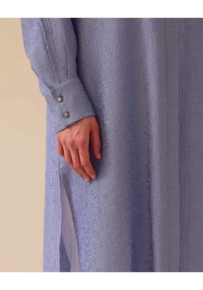 Scl Oversized Midi Gömlek Yaka Kadın Tunik - Günlük Şıklık