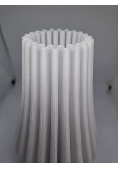 Spiral Vazo - 15 Cm Beyaz