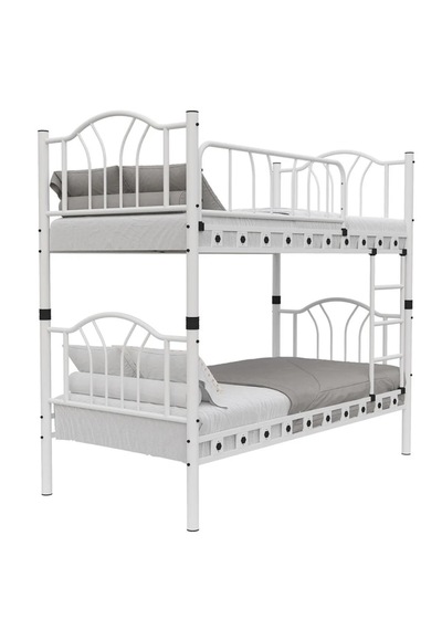 Missidea Bella Vintage Esintili Lüks Metal Ranza Beyaz 90x190 Cm 90 x 190