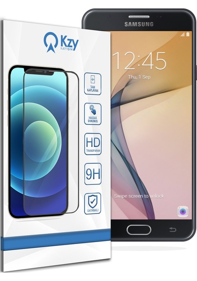 Samsung Galaxy J7 Prime 2 ile Uyumlu Tam Kaplayan Temperli Ekran Koruyucu Cam