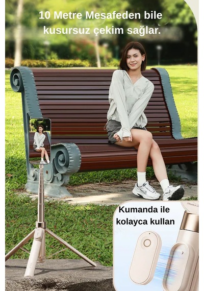 Wearfitpro Otomatik Açılır Manyetik Telefon Tripodu Uzaktan Kumandalı Selfie Çubuğu Cep Telefonu Tutucu Standı