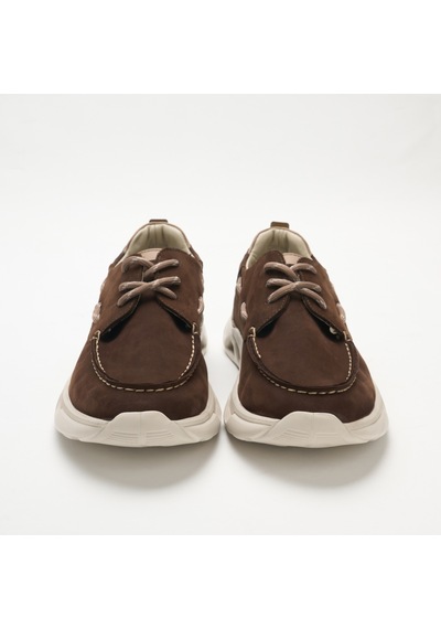 Sneaker Erkek Og-2410 John May 034-132 T-etiket90 Kahve Nubuk-bej Dana Süet Kahverengi