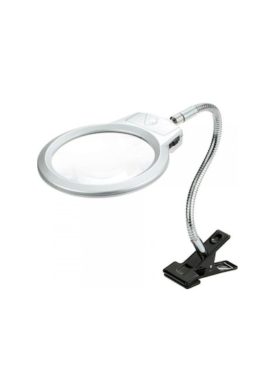 2.5x130 Mm 5x24 Mm Led Aydınlatmalı Büyüteç Mandallı-mg15124-c Tamirat Metal Hortumlu Okuma