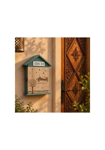 Duvara Asılabilen Dekoratif Anahtarlık Kabini 17x27,5 Cm Kullanışlı Tasarım