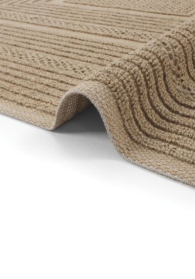 Cool Halı Rustika Bej Jüt Halı Modern Kabartma Desen Kaymaz İskandinav Tarzı Dekoratif Jüt Kilim Bej 5