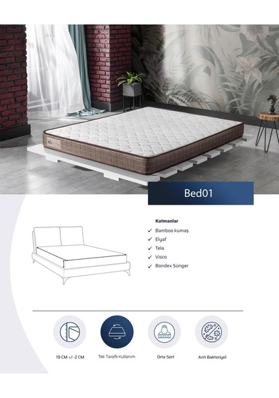Bedpark BED01 Ortopedik Organic Bamboo Visco Yatak