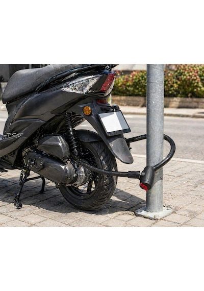 Orret Home 120 Cm Çelik Halat Motorsiklet Kilidi Bisiklet Kilidi Silikon Kaplamalı Güvenlik Kilidi Anahtarlı Kablo K Çok Renkli