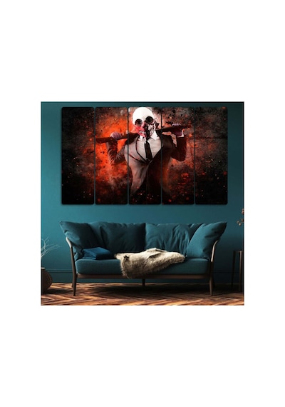 Maskeli Ve Takım Elbiseli Adam - 5 Parçalı Tablo Görsel - 702503559 Görsel