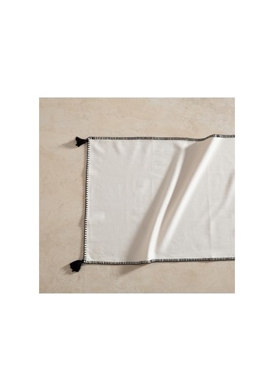 Desenli Siyah Arka Plan Baskılı Runner Servis 40x150 Cm Genel
