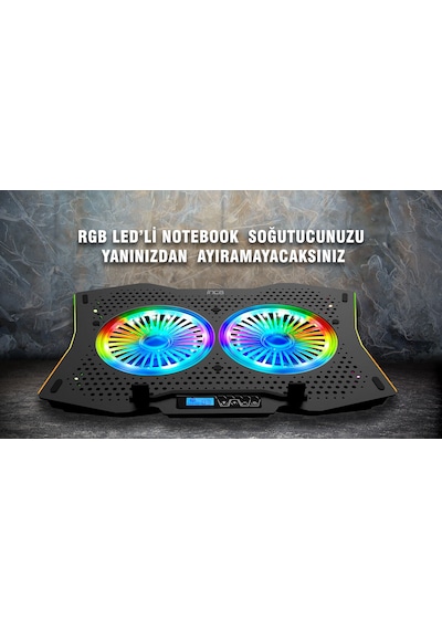 Inca INC-606TGS Arrax Çift Fanlı 13" - 17" Notebook Soğutucu
