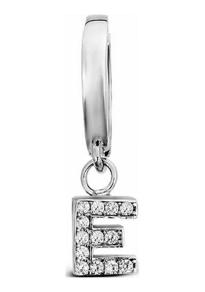Argentum Concept - E Harfi Sallantılı Gümüş Tek Küpe - K079501