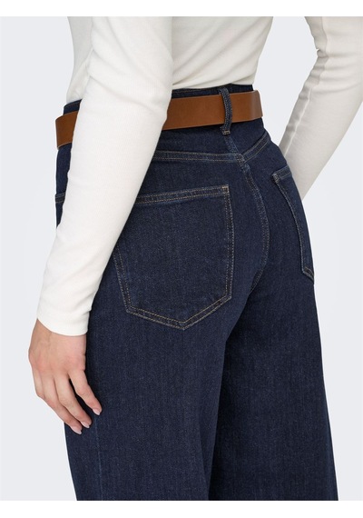 Only Onlregına Hw Wıde Crop Dnm Dıa215 Noos Kadın Mavi Denim Pantolon - 15358320