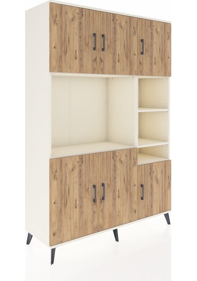 Hyperion Dolap 10 Raflı 6 Kapaklı 132x44x195 Aytaşı-çam/aytaşı Aytaşı