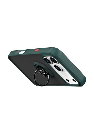 Apple iPhone Uyumlu 17 Pro Max Montreal Yüzüklü Silikon Kapak - Yeşil Bzsxx00 1