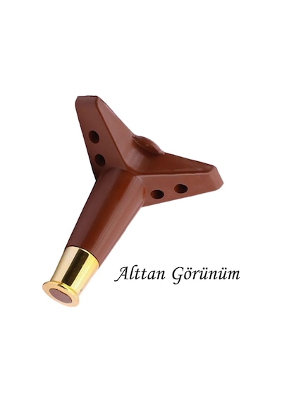Golden Ayak 15 Cm Kahve Altın Gold Mobilya Kanepe Sehpa Ünite Koltuk Ayağı Baza Ayak Ayakları