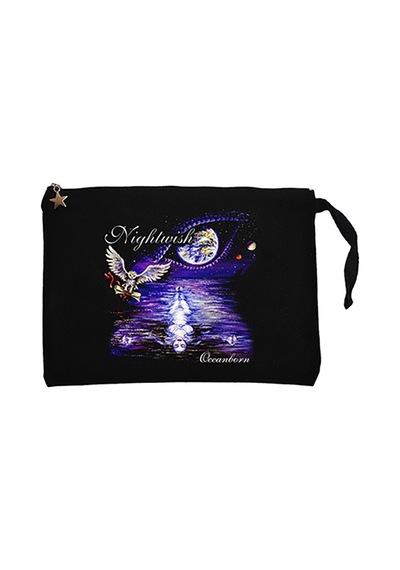 Nightwish Oceanborn Siyah Clutch Astarlı Cüzdan / El Çantası Siyah