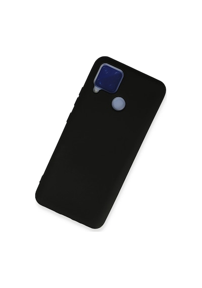 Cosmotex Newface Realme C15 Kılıf Nano İçi Kadife Silikon - Siyah Sıyah