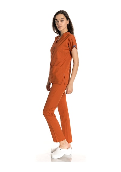Unisex Likralı Kiremit Doktor / Hemşire Forması