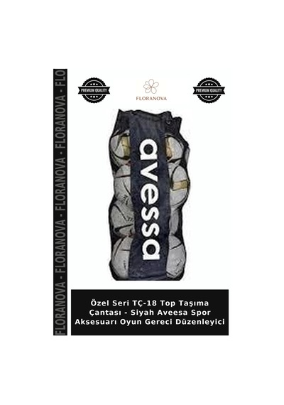Özel Seri Tç-18 Top Taşıma Çantası - Siyah Aveesa Spor Aksesuarı Oyun Gereci Düzenleyici