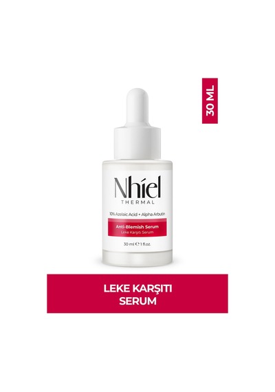 Nhiel Thermal Leke ve Kızarıklık Karşıtı Cilt Bakım Serumu 30 ML | %10 Azelaik Asit + Alfa Arbutin