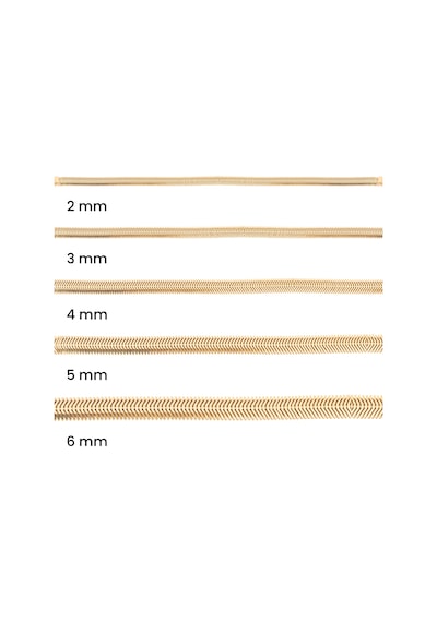 Balıksırtı Modeli 14 Ayar Altın Bileklik 3mm Altın