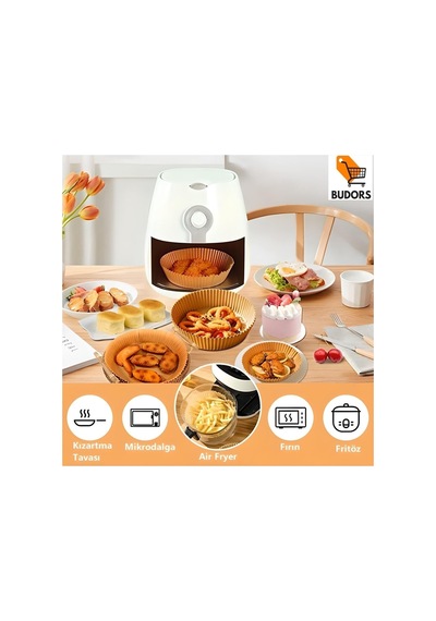 Pisirme Kagidi Airfryer Air Fryer Uyumlu Yagli Kagit Xiaomi Philips Tüm Markalara Uyumlu 50 Adet